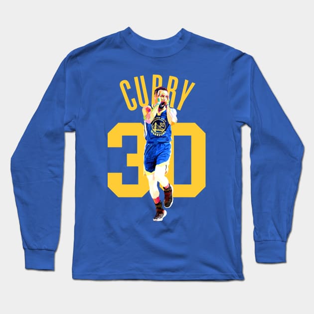 Stephen Curry Home Alone Celebration WPAP Long Sleeve T-Shirt by awangwidyatama